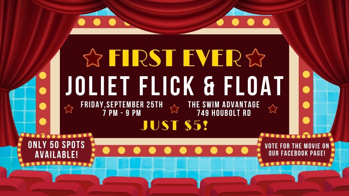 First Ever "Flick & Float" Pool Movie Night at The Swim Advantage - Joliet!