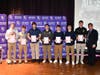 Students, from left, are Luke Neugebauer, Timmy Holahan, Ben Kloska, Richard Fontanetta, Alex LaBella, Tristan Vitale and Patrick Coan.