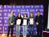  Students, second from left, are Meghan Brady, Grace Cullen, and Dylan Walsh.