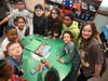 Elementary school students in West Babylon played board games, built with blocks, and created art during Global Day of Play activities.