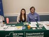 Staff from the New York State Department of Environmental Conservation provide residents with educational materials on recycling and waste reduction at the Town of Babylon’s Green Horizons 2.0 Sustainability Fair in Lindenhurst.