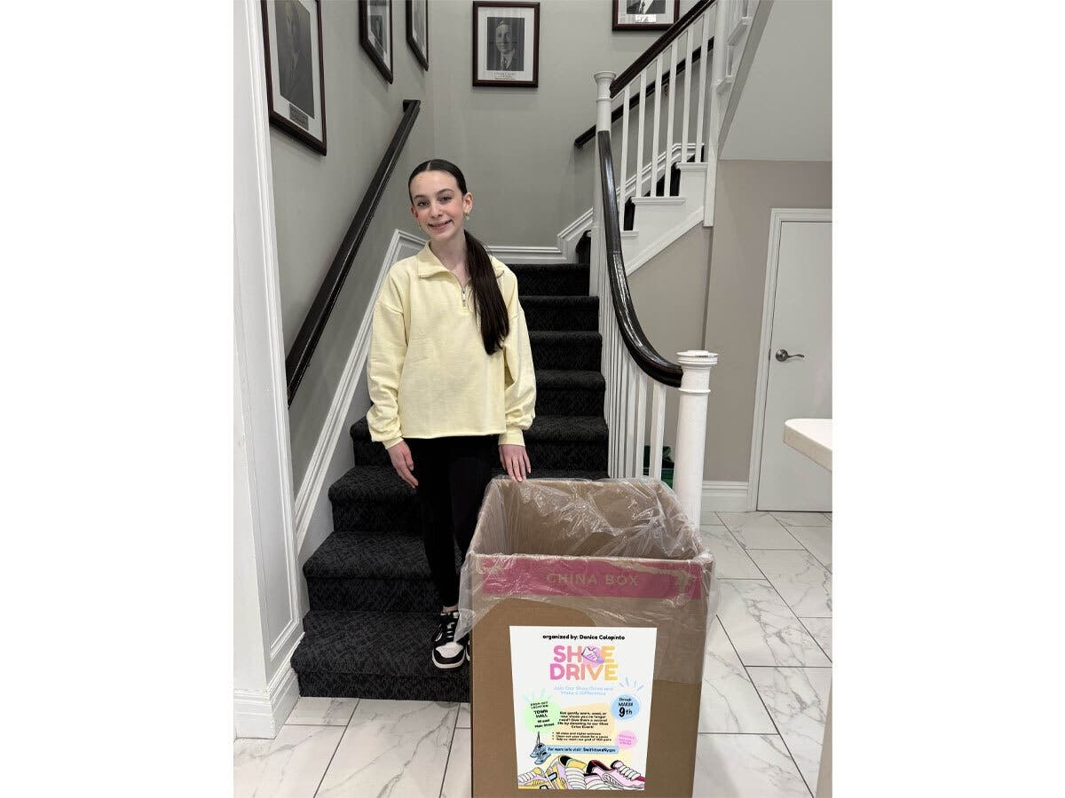 Danica Colapinto organized the Smithtown shoe collection drive, which will benefit Soles4Souls and Big Brothers Big Sisters of America.