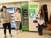 Students check out the new Farmer’s Fridge vending machine at Smithtown High School East.