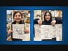 Great Hollow Middle School students display handmade coloring book pages created to uplift young hospital patients.