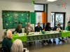 Town of Huntington officials and Senior Center members serve as judges during the 10th Annual Irish Soda Bread Contest on March 17 at the Huntington Senior Center.