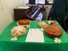 Homemade Irish soda bread entries are displayed for judging during the Huntington Senior Center’s annual St. Patrick’s Day contest.
