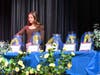 A student participates in the traditional candle-lighting ceremony representing the five pillars of the National Junior Honor Society during Beach Street Middle School’s induction ceremony on March 16.