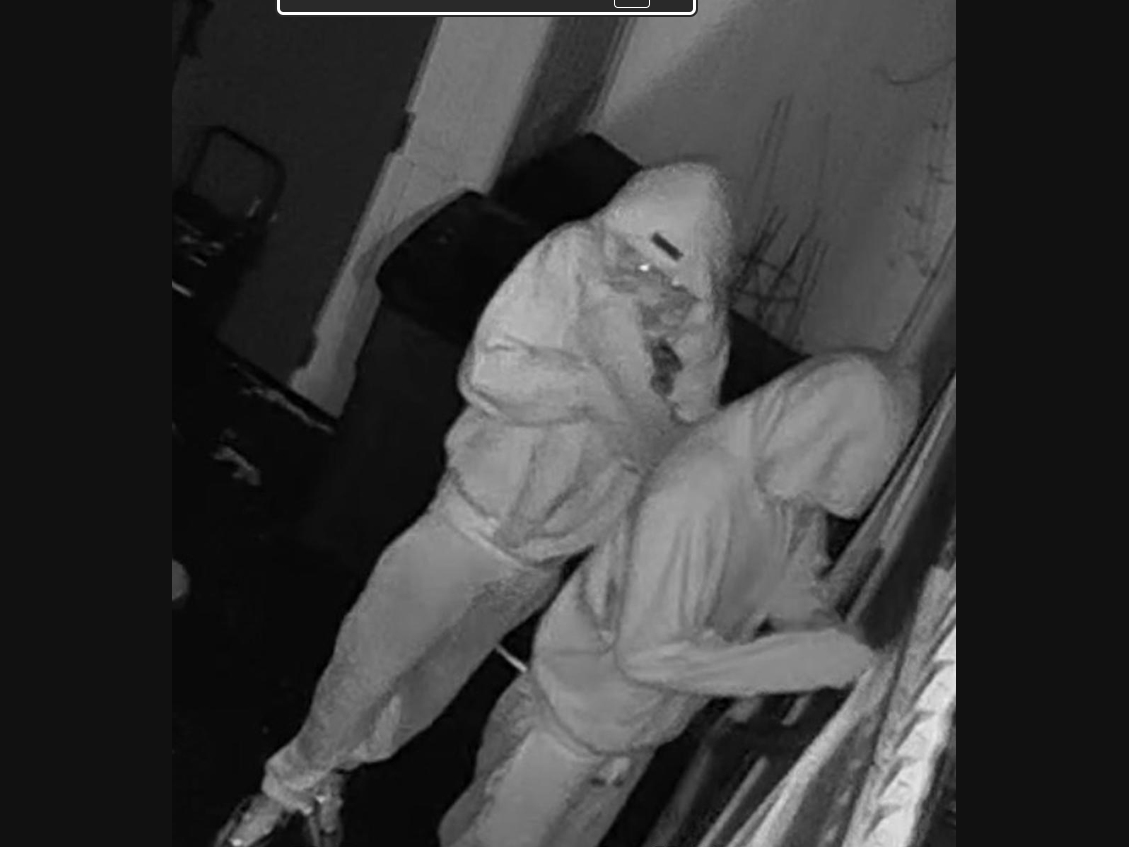 Close-up surveillance image of the suspects captured during the incident, police said.