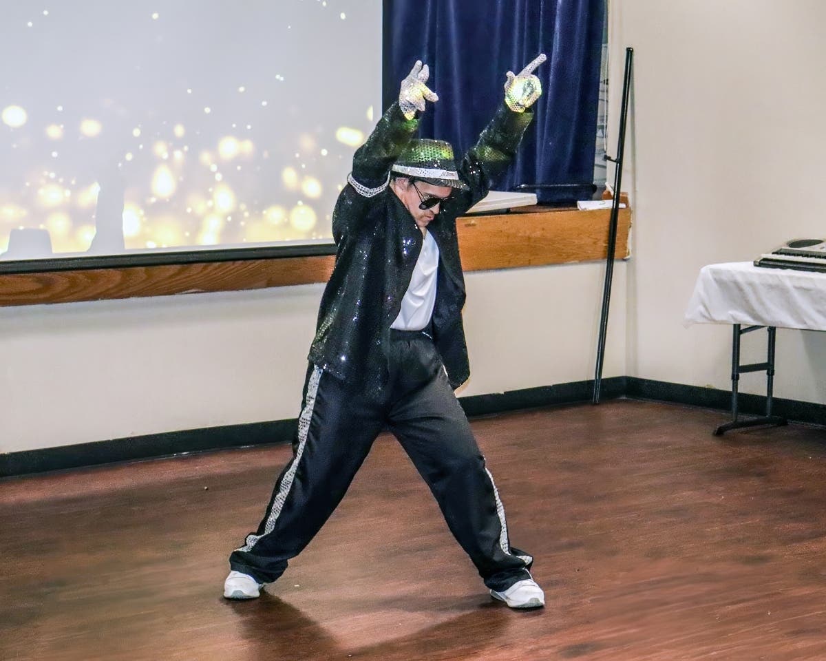 Ian Schoenberg did his best Michael Jackson impression during the Friedberg JCC's sixth annual red carpet talent show on April 16.