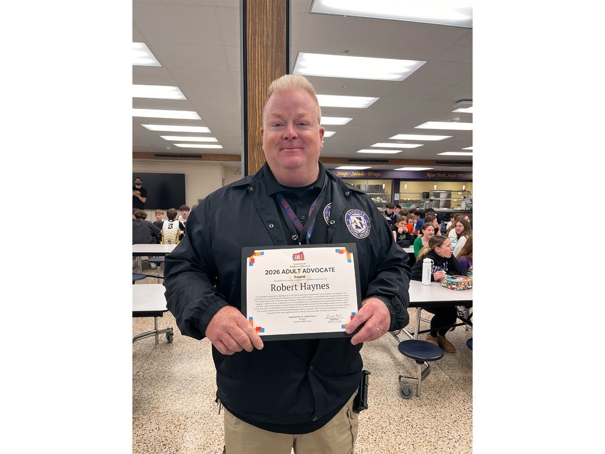 Mr. Robert Haynes was one of two staff members from Sayville Middle School honored by the AMLE this spring. 