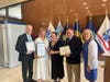 Chief District Attorney Allan Bode, Suffolk County Legislator Stephanie Bontempi, Karen Steinhaus, Suffolk County Executive Ed Romaine and former Office of the Aging Director Holly Rhodes-Teague.