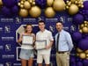 Dylan McNamara, left, and Joseph Albertelli, nominated by Mr. Brown, were 2 of the 27 students recognized at Sayville High School’s Breakfast of Champions.