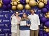 Annabella Hart, center, was recognized at Sayville High School’s Breakfast of Champions. She was nominated by Ms. Berrotti, left and Mr. Hammer.