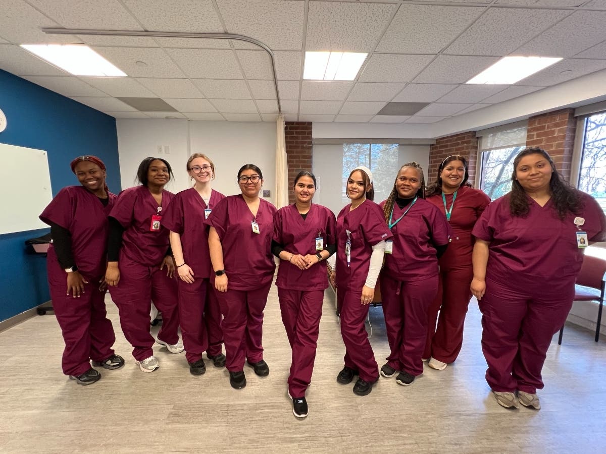 Students participate in one of Gurwin’s recent CNA training programs.  