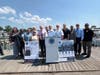 Town of Babylon officials and members of Richard L. Brooks’ family dedicated a new 31-foot Harbor Patrol Safeboat in his honor at Tanner Park Marina.