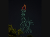 The drone show formed “USA 250” in the night sky during the celebration.