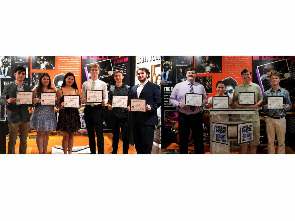 2026 LIMEHOF Music Scholarship winners. Harry Diner, left; Chloe Leshnower; Abigail Ng; Gavin Pollack; Julius Radino; Jackson Seifert; Kolton Chamberlain; Lisa Yasinov; Nicholas Suwalski; and Christian Seymour.