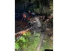 The aftermath of Saturday’s three-alarm fire shows extensive damage and structural collapse at the Smithtown home.