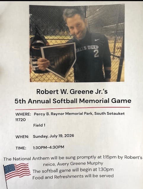 Robert W. Greene Jr.’s 5th Annual Softball Memorial Game