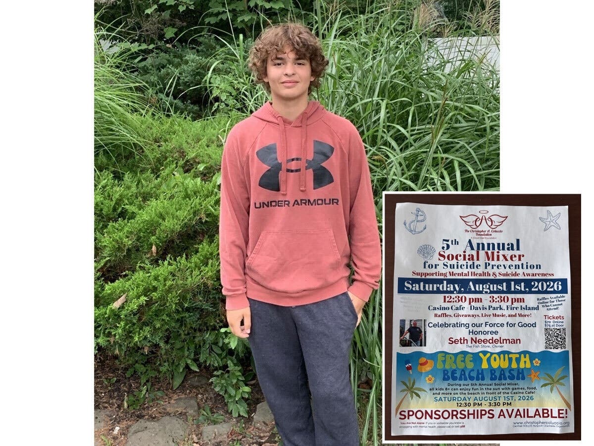 The Christopher A. Coluccio Foundation will host its fifth annual Social Mixer for Suicide Prevention on Saturday, Aug. 1, at the Casino Cafe in Davis Park. This year’s Force for Good honoree is Seth Needelman , owner of The Fish Store.