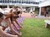 Northport High School students placed American flags near the Freedom Fountain, which was installed in 2002 as a tribute to the victims of Sept. 11 and their families.