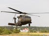 An Army National Guard helicopter flies over Smithtown Bay during a large-scale marine emergency training exercise on Sept. 17.