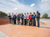 Town of Babylon officials, world-record skateboarder Chad Caruso and local skaters cut the ribbon on the new skatepark at Tanner Park in Copiague on Sept. 23.