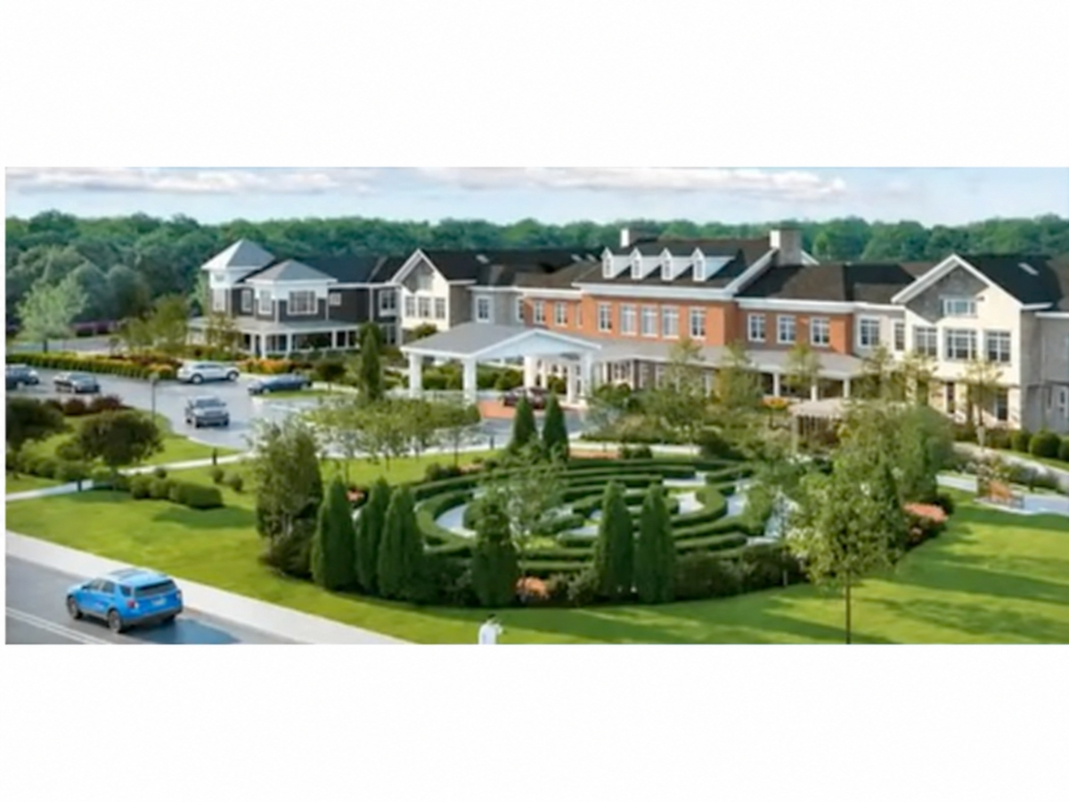 A rendering shows the proposed Sunrise Senior Living assisted living and memory care community planned for Pulaski Road in East Northport.