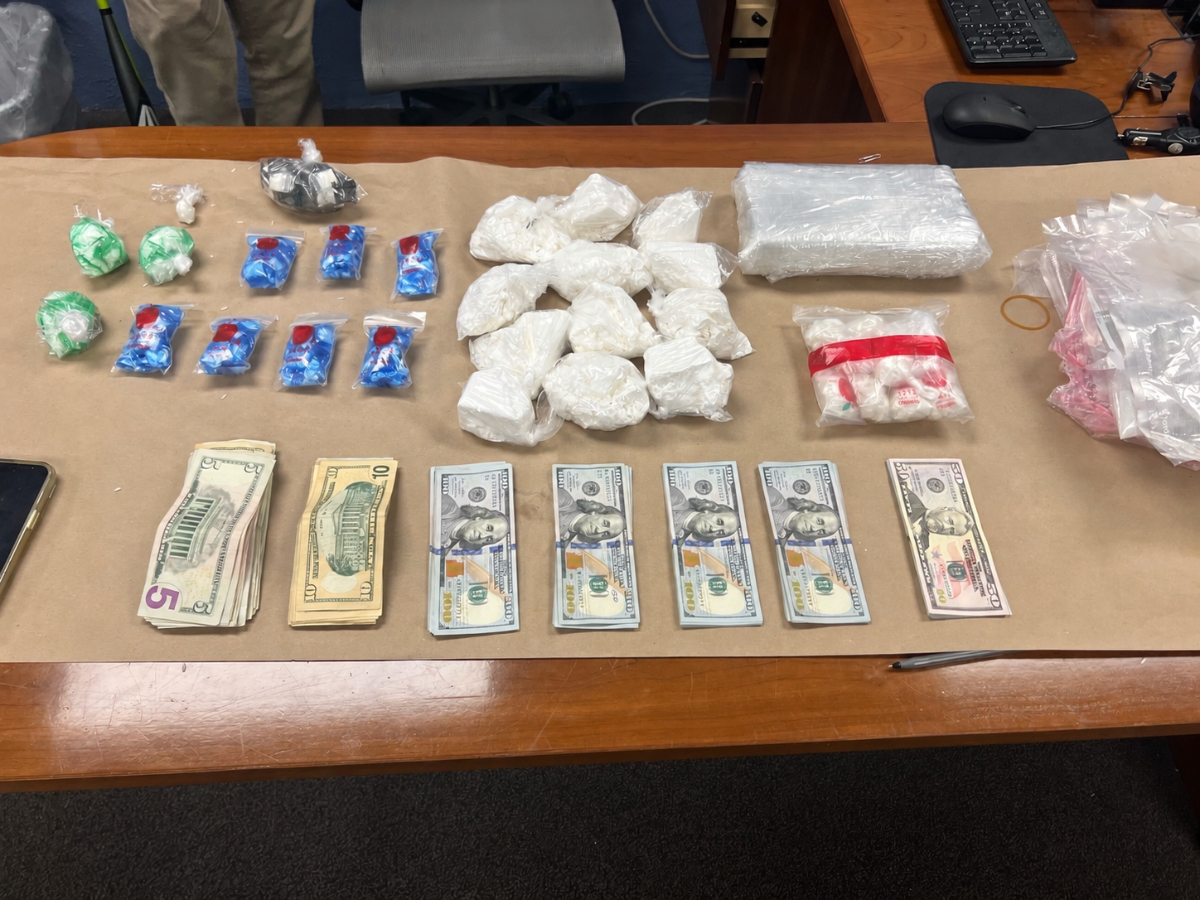 Cocaine, cash and drug packaging materials seized during an investigation into an alleged large-scale cocaine trafficking operation in Suffolk County. Prosecutors said three men were indicted after an eight-month investigation.