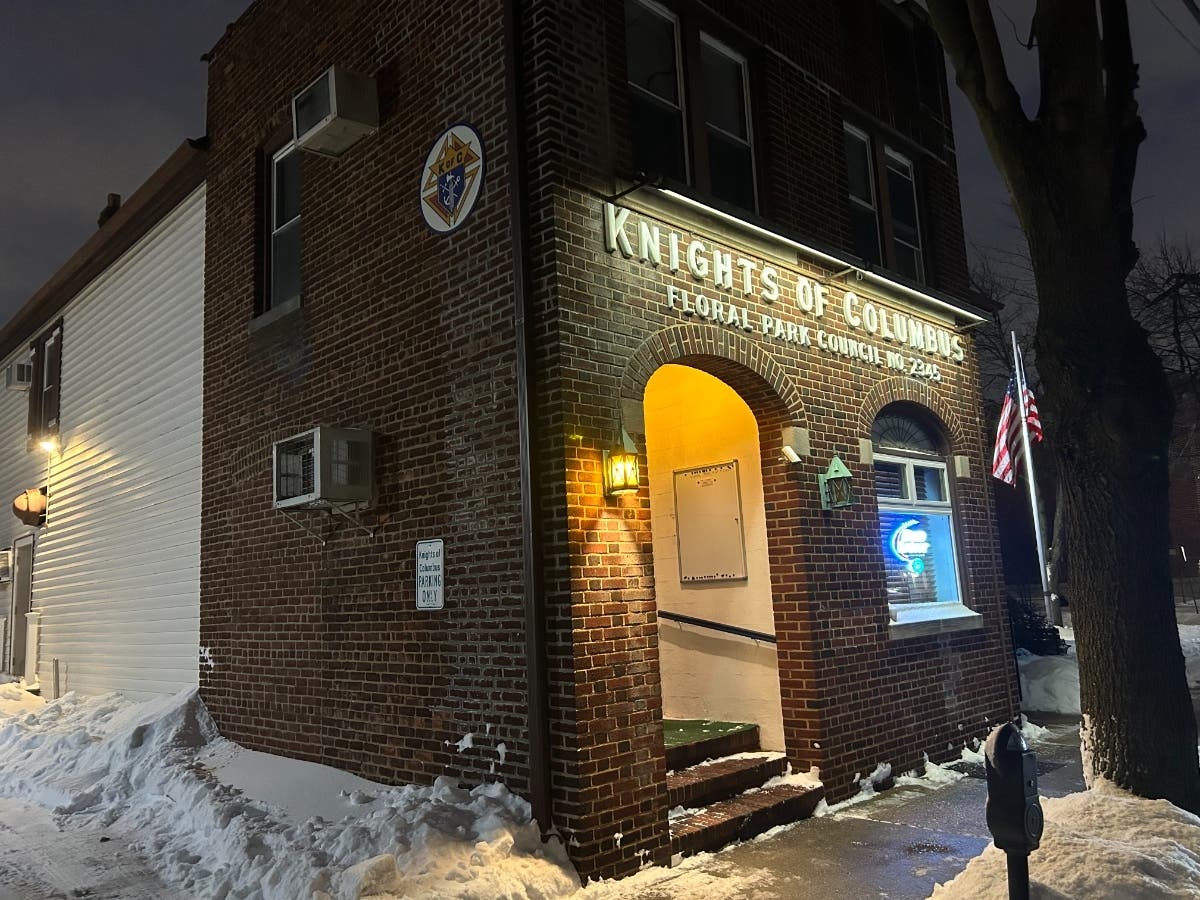 The entrance to Floral Park Knights of Columbus Council #2345. 