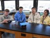 (from left) Colin Temme, Patrick Byrns, Richard Ferrantino and Laurel Heilbronn have studied DNA samples to learn about the local ecosystem at Massapequa Preserve. 