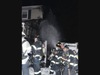 Wantagh Fire Department officials said the entire side of the home was engulfed in flames when they responded Saturday night. 