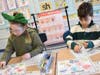 First graders Brooke McCormick and Jason Nino sorting through a magically delicious data set. 