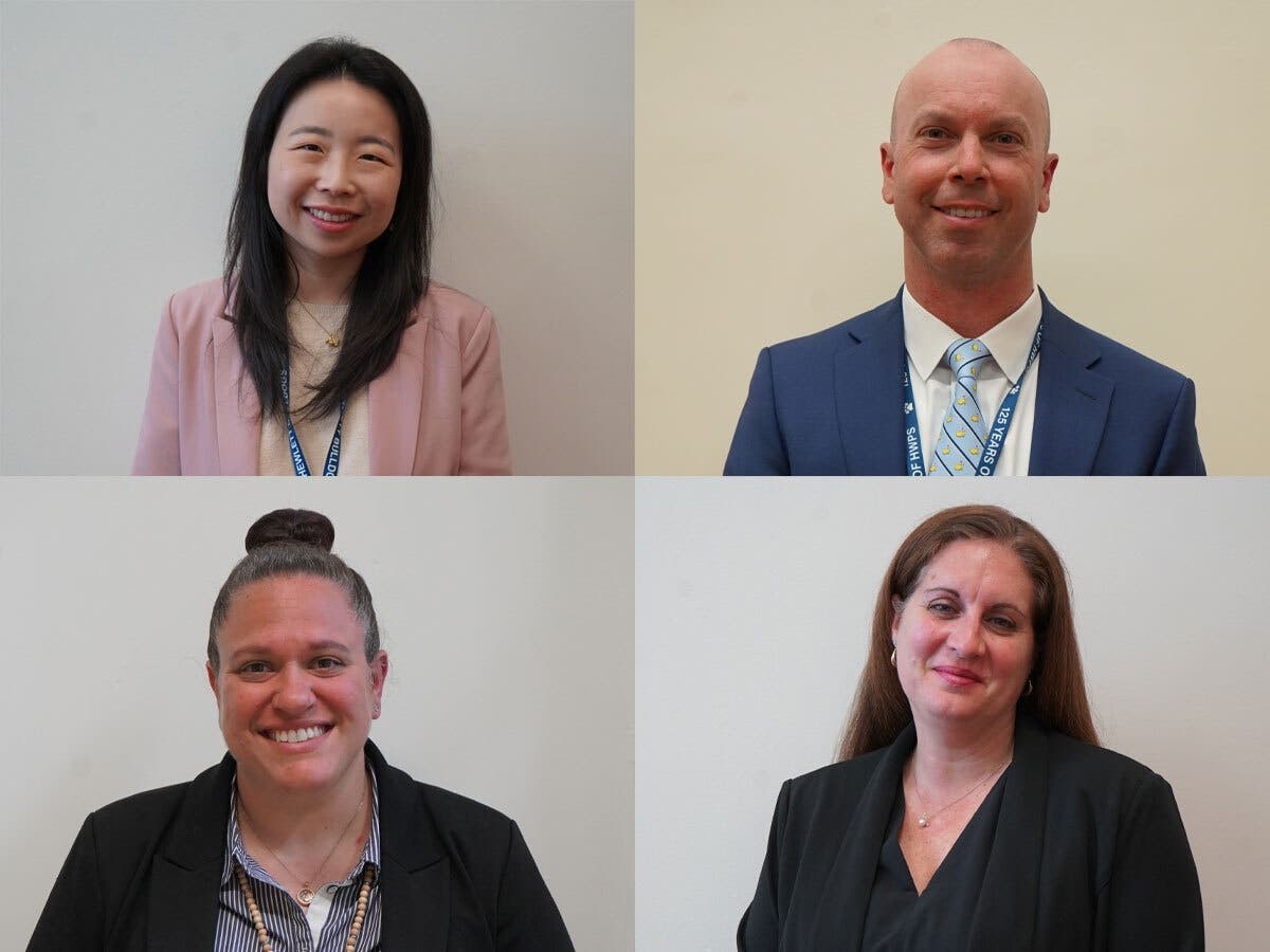 (Clockwise, from top left) Dr. Becky Kim, Joseph Virgilio, Krista Albrecht and Kimberly Thompson will serve as directors in Hewlett-Woodmere Public Schools as part of a new restructure in the district's leadership. 