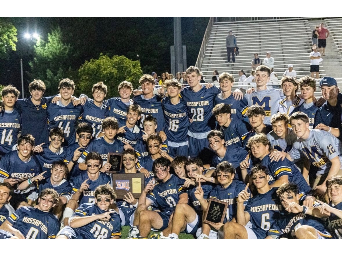 The Massapequa boys' lacrosse team after their county championship win. 