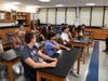 Vitor Oliveria welcomed a new class of sophomore biology students this week. 