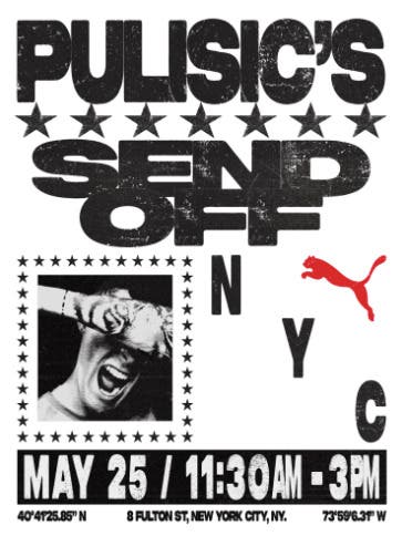 Christian Pulisic NYC Send-Off with PUMA, NYC
