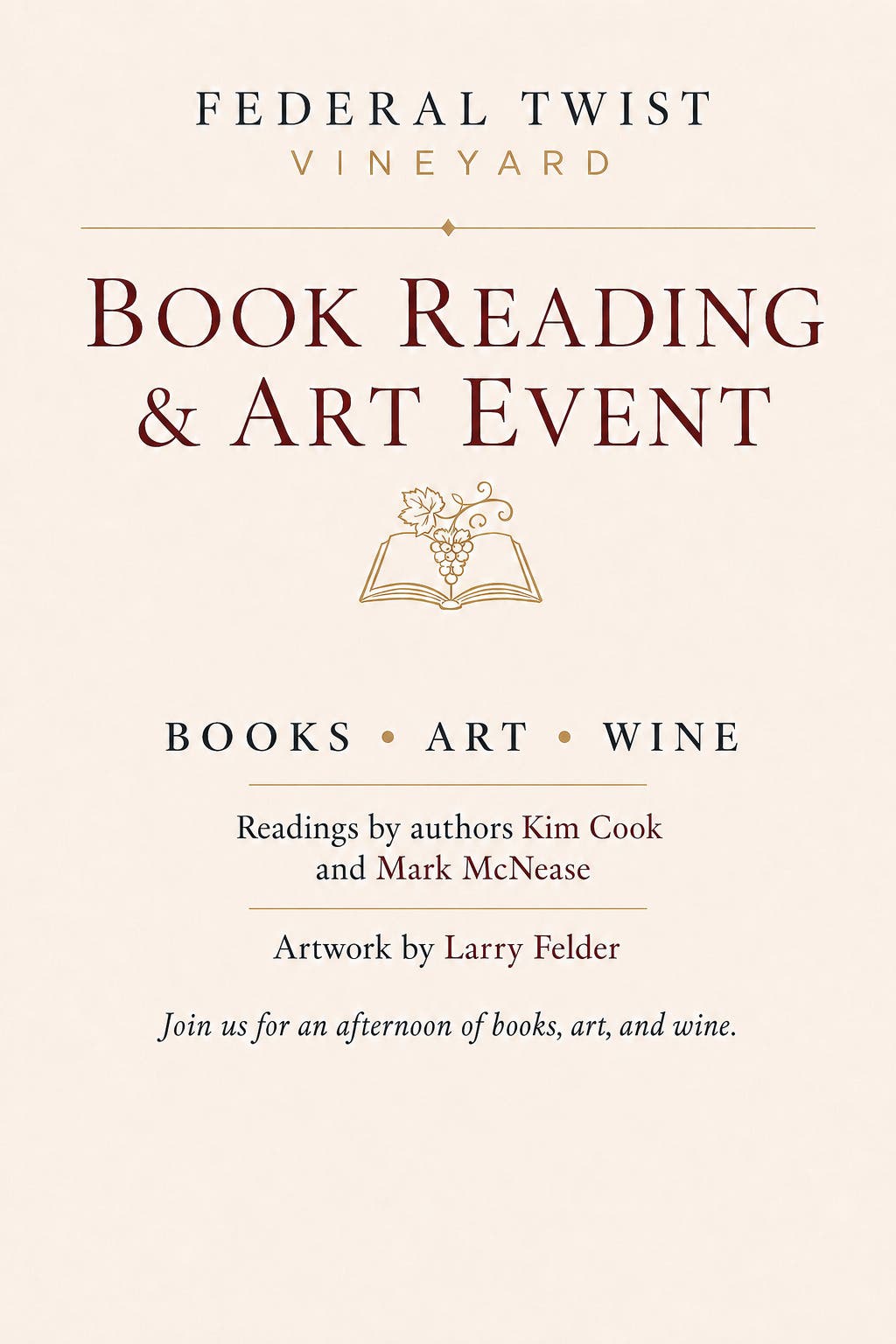 Book Reading and Art Exhibit