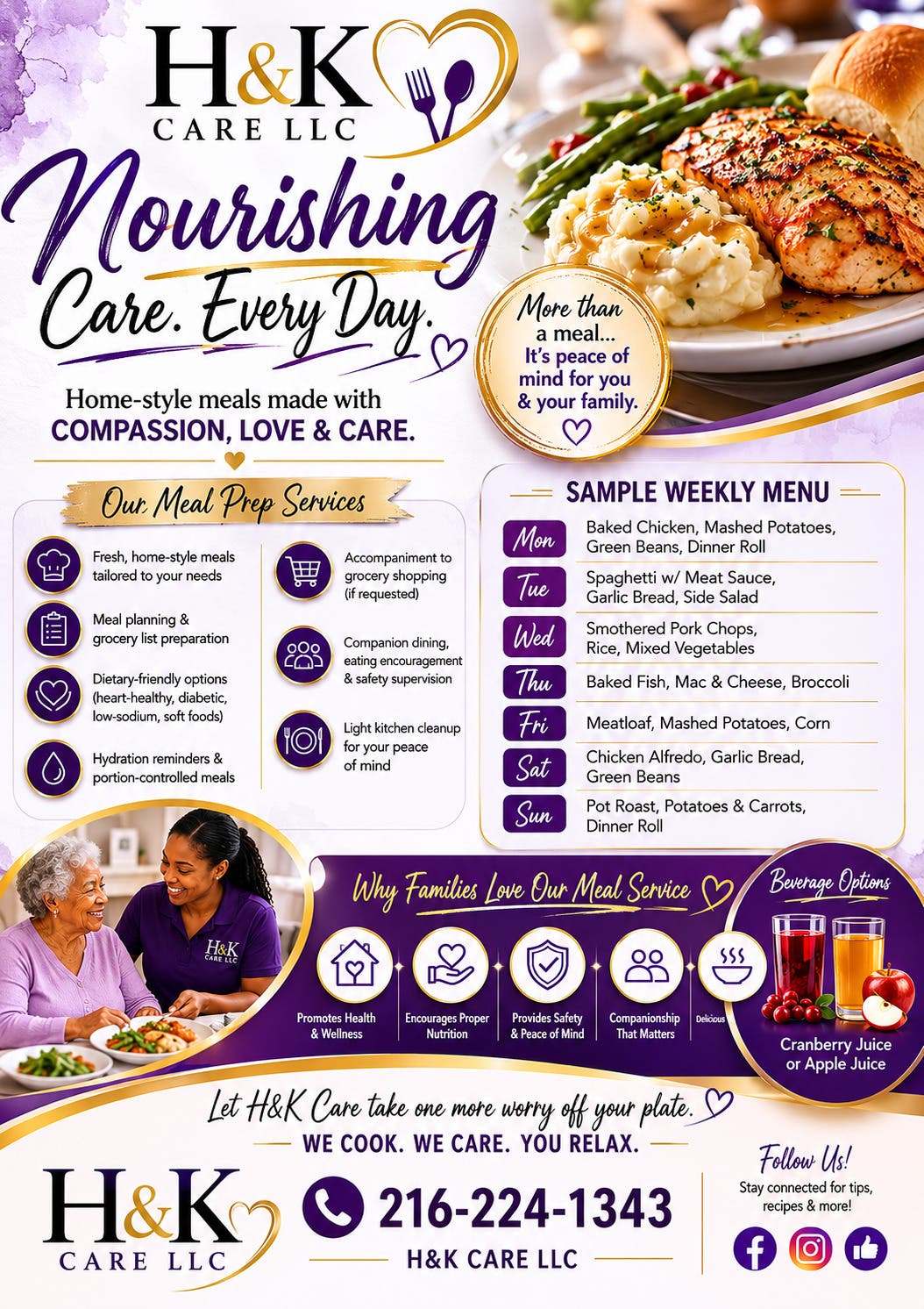 Good nutrition is a part of good care.💜