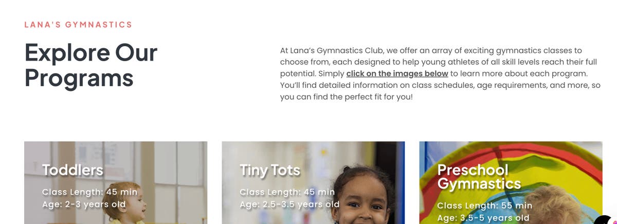 Lana's Gymnastics Club