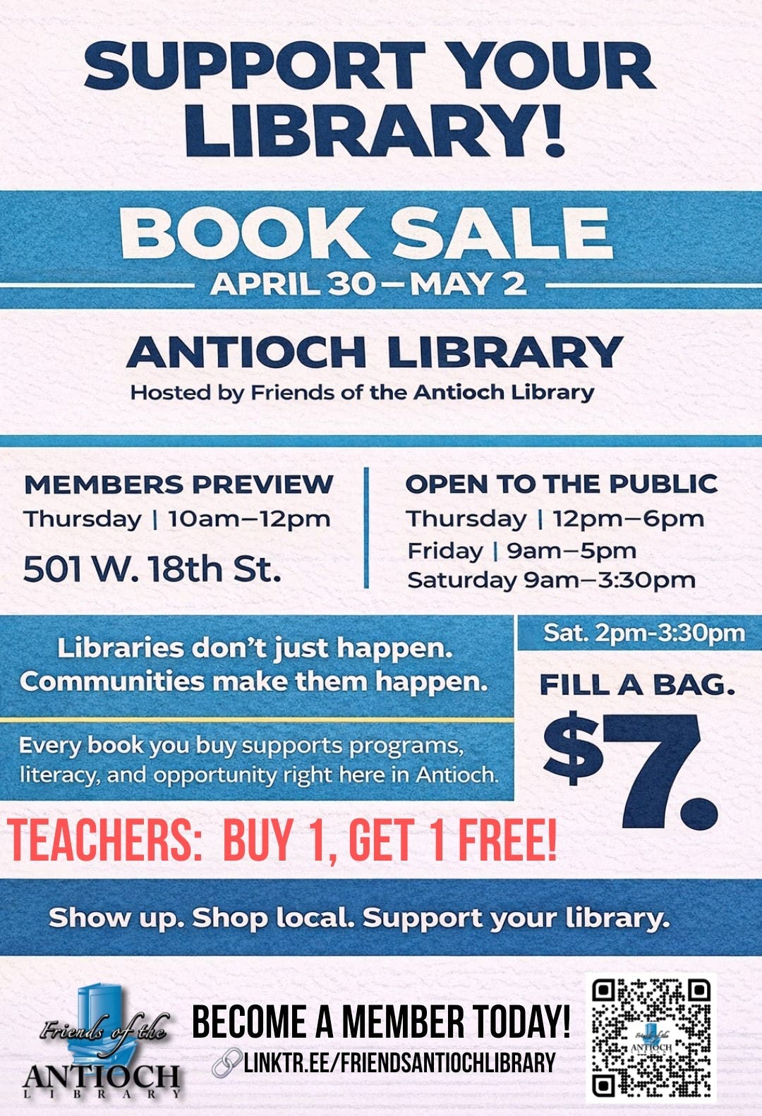 Book Sale (Friends of the Antioch Library) 📚