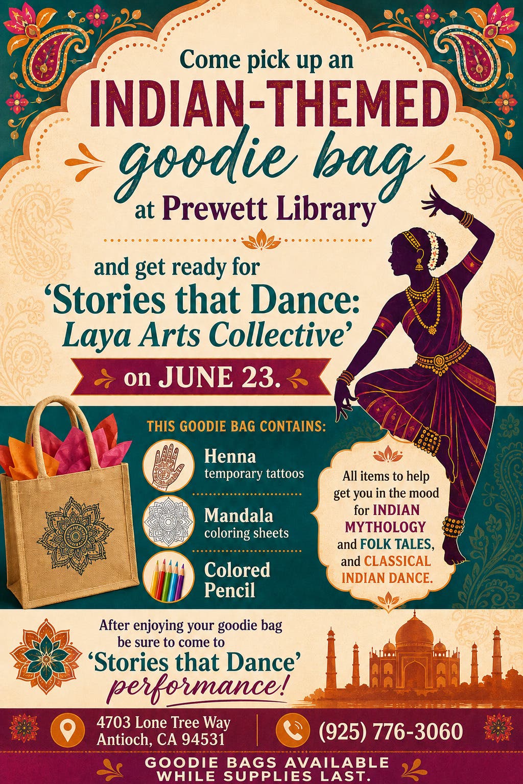 Indian-themed Goodie Bag (Prewett Library)