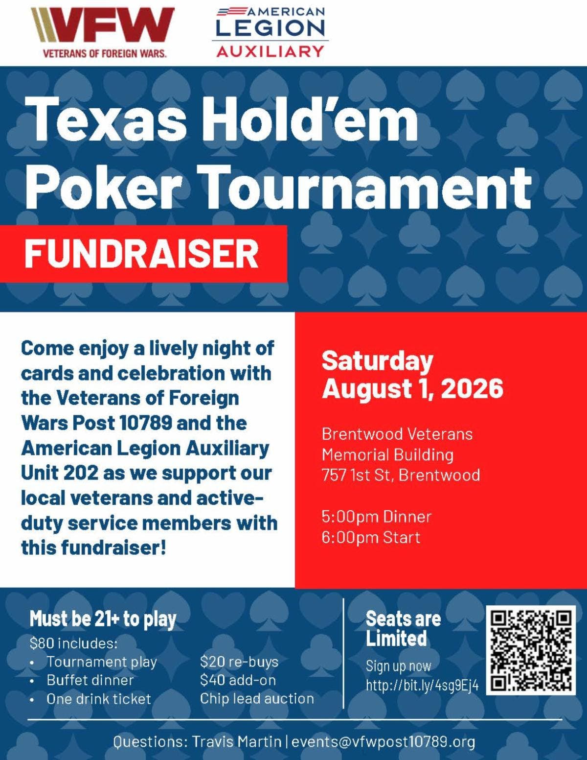 Texas Hold'em Poker Tournament Fundraiser π