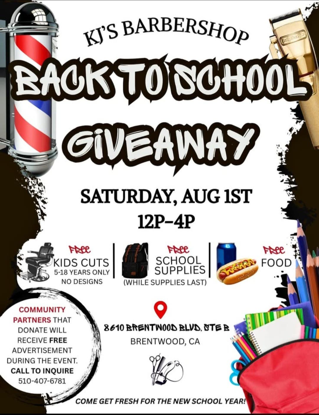 KJ's Barbershop Back to School Giveaway π