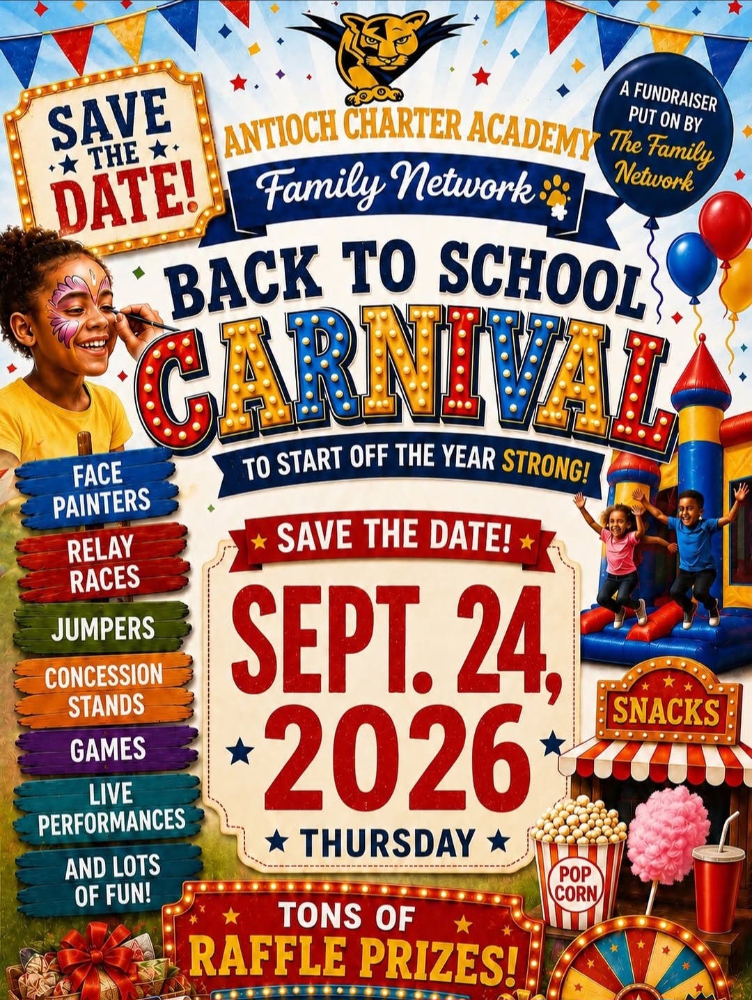 Antioch Charter Academy Family Network's Back To School Carnival 🎡