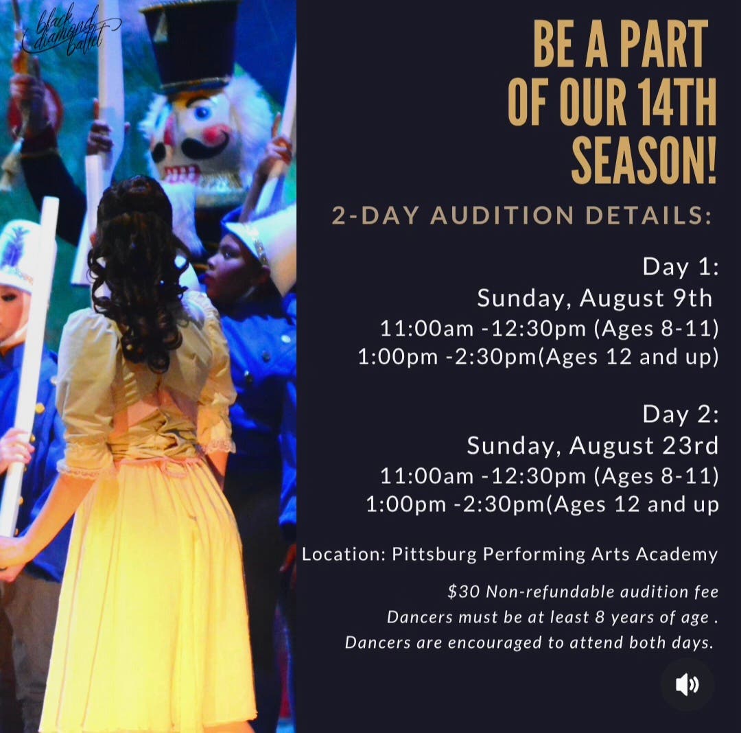 Black Diamond Ballet 14th Annual Nutcracker Auditions 💂