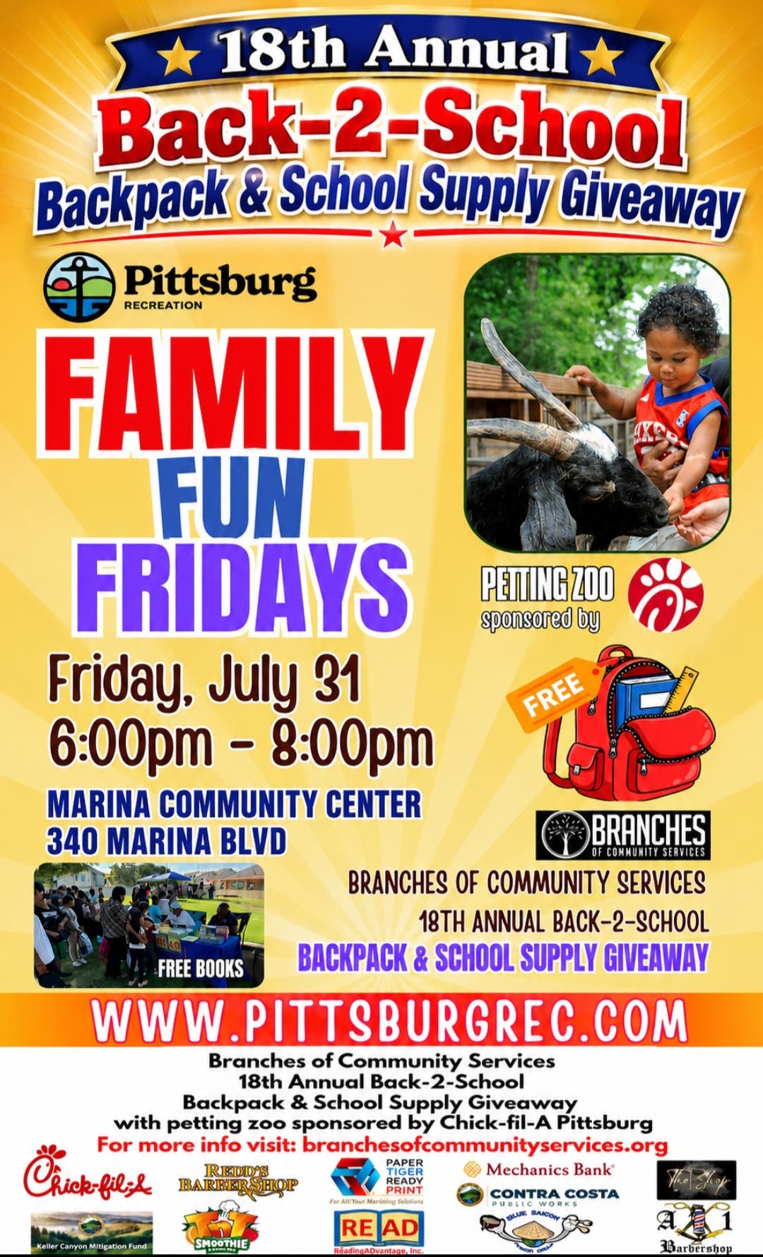 18th Annual Back-2-School Backpack & School Supply Giveaway π