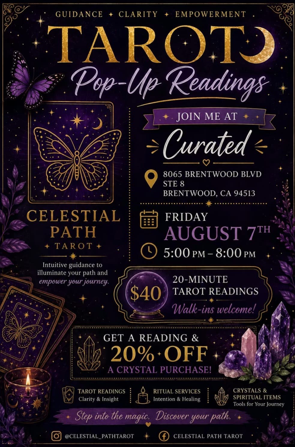 Celestial Path Tarot Pop-Up Readings 🔮