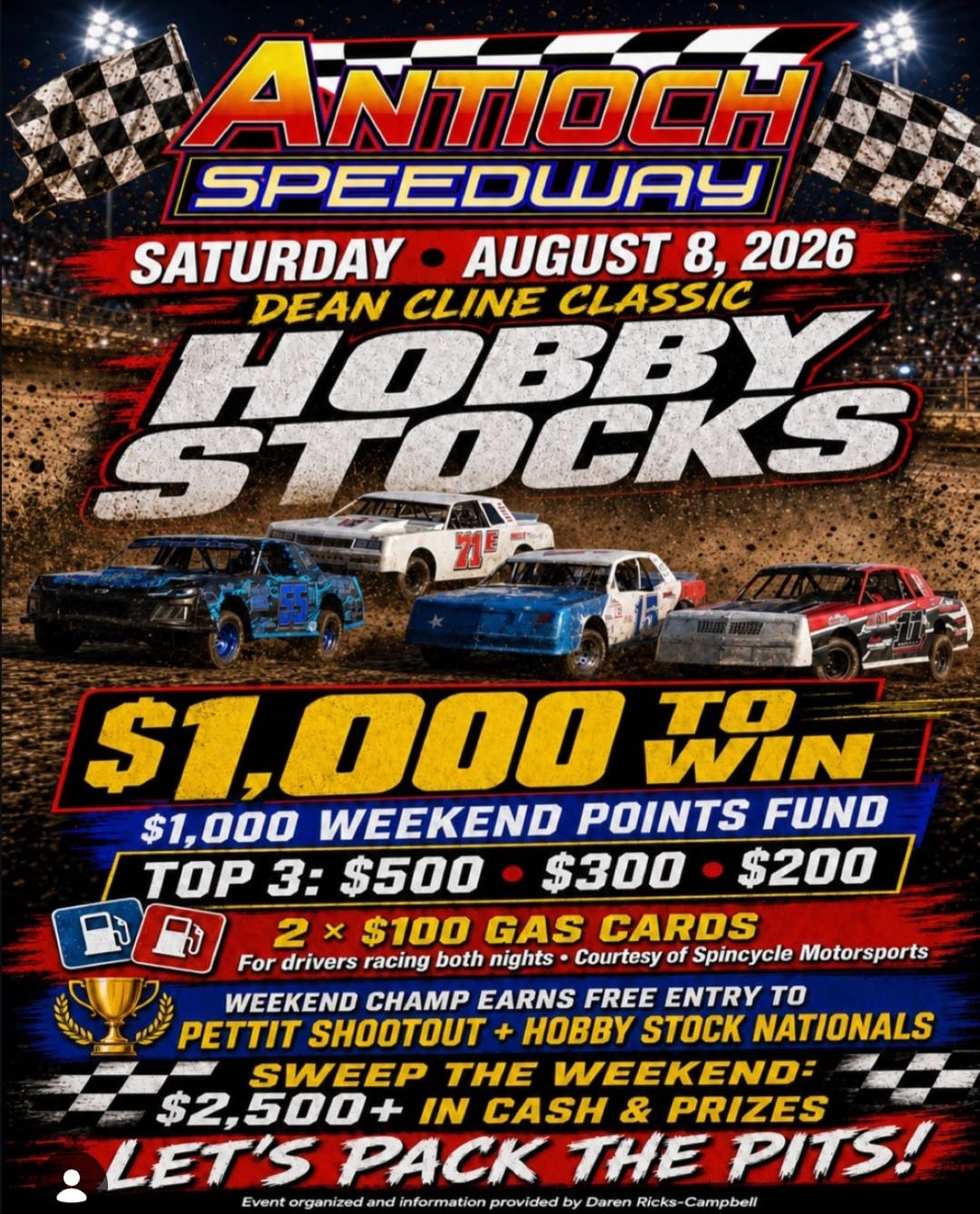 Antioch Speedway: Dean Cline Classic Hobby Stocks 🏎️