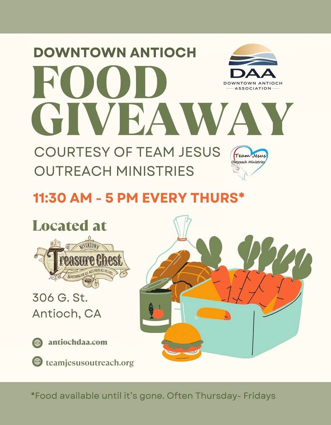 Downtown Antioch Food Giveaway 🍅